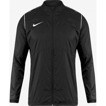 Nike Chaqueta Repel Woven Negra para mujer, repelente al agua, ligera y transpirable, con cierre frontal completo y capucha ajustable