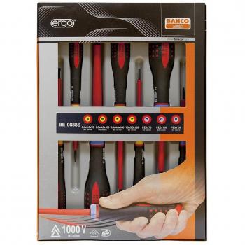 Bahco BE-9888S - Juego Destornillador Es Aislo Ergo 7 Pzas: 4Rectas, 3Pz