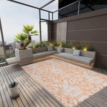 Alfombra de exterior PP amarilla 140x200 cm