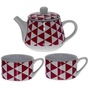 Supernova Decoracion_ Set Tetera c/2 Tazas Porcelana