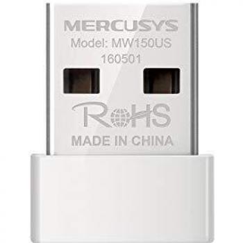 MERCUSYS N150 Adaptador inalámbrico Nano USB, Compatible con Windows 10/8.1/8/7/XP, fácil configuración