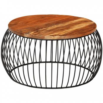 vidaXL Coffee Table Ø68 cm Solid Reclaimed Wood