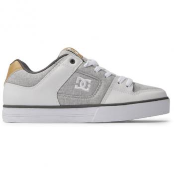 Zapatillas DC Shoes Pure Beige para hombre, características: diseño moderno, color beige, suela de goma antideslizante, plantilla acolchada para mayor comodidad, cierre de cordones ajustable, material sintético y textil duradero