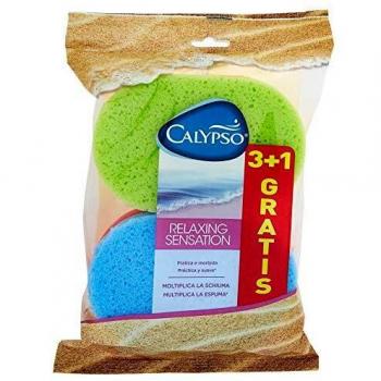 Calypso Relaxing sensation - Esponja suave que multiplica la espuma, 4 esponjas