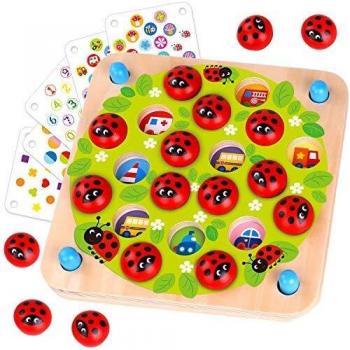 Nene toys juego de memoria infantil de madera para ninos y ninas 3 4 5 anos con 10 divertidos disenos z colorido juguete educativo estimula la memoria y el desarrollo cognitivo