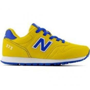 Zapatillas New Balance 373 para niños, color amarillo y azul, talla 37