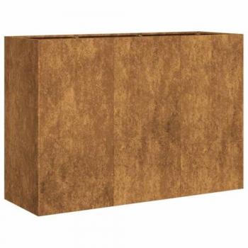 Weathering Steel Planter Box - Rusty Finish 120x40x80 cm