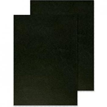 Q-Connect KF00501 Tapa de Encuadernación Cartón Din A4 Negro Simulación Piel 250 g/m² Caja de 100 Unidades