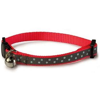 Collar gato reflectante rojo