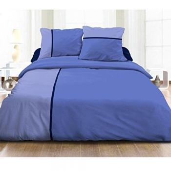 Suavidad de Nuits dr1165_1 Funda nórdica de 220 x 240 cm, 2 fundas de almohada de 63 x 63 cm, color azul