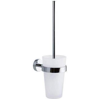Juego de inodoro tesa® Smooz, verchromado, metal autoadhesivo, sin taladrar