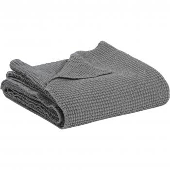 Cubre cama de algodón stonewashed Maia tórtola 240 x 260 cm Vivaraise