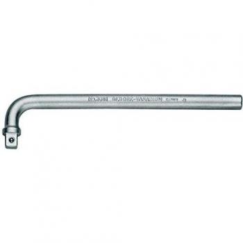 GEDORE 3081 - Mango angular 3/8 con diseño ergonómico, fabricado en acero de alta calidad, acabado cromado para mayor resistencia a la corrosión, compatible con herramientas de cuadrado de 3/8,