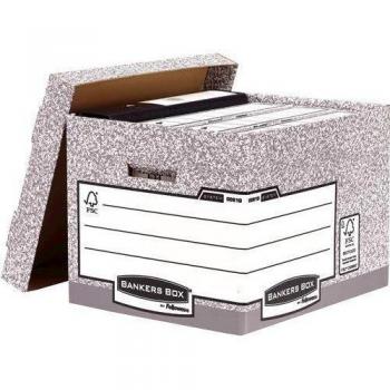 Bankers Box Fellowes 00810-FFEU - Contenedor archivo definitivo, paredes y asas reforzadas, 333 x 285 x 290 mm