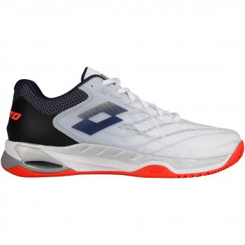 Lotto Men Mirage 100 Clay Tennis Shoes Clay Court Shoe White - Dark Blue 10