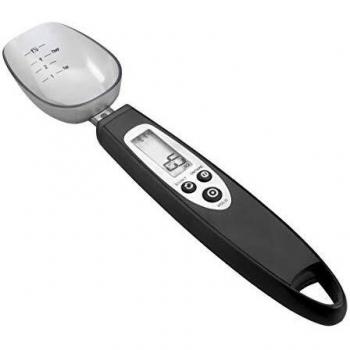 Lacor 62519 Medidora Pesaje Electrónica de Cocina, Cuchara, Balanca de Alimentos con Pantalla Digital, 300 gr, Negro, plastico, 22 x 2,5 cm