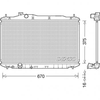 Radiador DENSO DRM40040 para refrigeración del motor