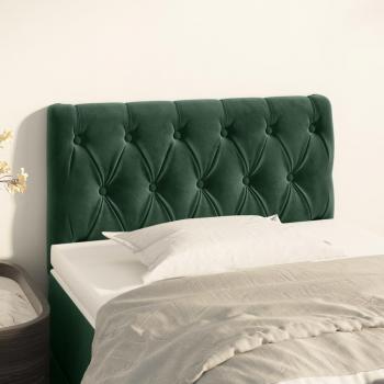Cabecero de terciopelo verde oscuro 80x7x78/88 cm Vidaxl Verde