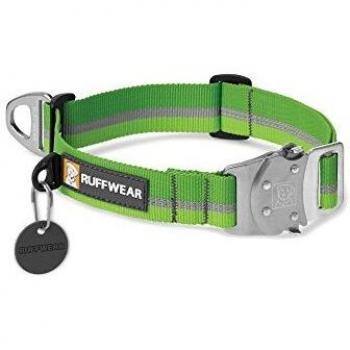 RUFFWEAR - Top Rope Collar, Color Meadow Green, Talla M / 36-51 cm