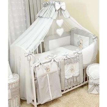 mdss Luxery 7 pcs bebé Juego de ropa de cama/Bumper/Drape/Soporte se adapta a cuna/cuna cama