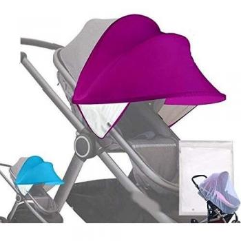 Sombrilla Carrito Bebe Universal Con Mosquitera Carro Bebe Universal - Sombrilla Carrito Bebe - Toldo Para Carrito/Silla De Paseo - Parasol Carrito Bebe
