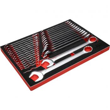 Juego de llaves combinadas en inserto de gomaespuma KS TOOLS 811.0030, 30 piezas