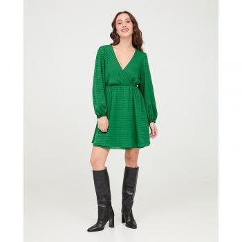 NKN Nekane - Vestido corto de mujer verde con estampado geométrico
