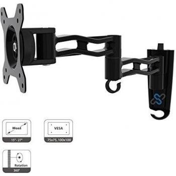 HFTEK Soporte para Montaje en Pared y Pantallas de 15 – 27 Pulgadas hasta 20 kg - VESA 75/100