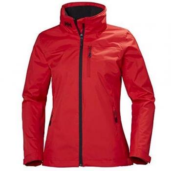 Helly Hansen W Crew Hooded Midlayer Jacket, Mujer, Alert Red, L