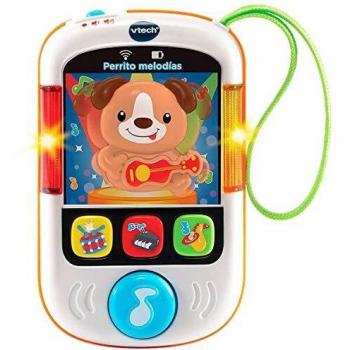 VTech- Perrito, MP3 Reproductor Musical de Juguete para bebé con más de 65 melodías, Canciones, Sonidos y Voces, enseña Vocabulario e Instrumentos