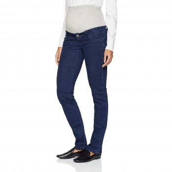 MAMALICIOUS Mllola Straight Unw Jeans Noos A, Pantalones premamá para Mujer, Azul Dark Blue Denim, No Aplica