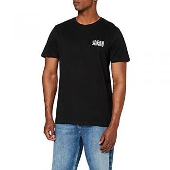 Jack & Jones Men's Black Slim Fit Corp Logo T-Shirt