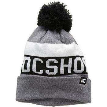 DC Shoes Chester - Gorro con pompón para hombre, color gris, talla única