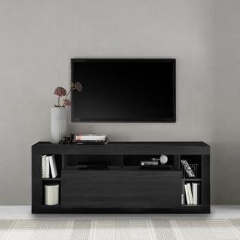 Mueble de TV Rimini 1 puerta 172 cm color blanco, fabricación italiana, paneles de partículas