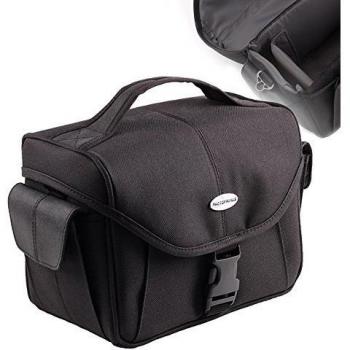 Photoprimus® TRAX TCB-40 para Canon EOS 5DS 5DSR 750D 760D 7D Mark II M3 y Powershot SX400 IS SX530 HS SX60 HS / Nikon D5500 D7200 D750 D810 y Coolpix L340 L840 P610 P900 S7000 S9900 / Panasonic Lumix DMC-FZ100 GF7 GM5 / Sony Alpha 5100 A7 II - NEGRO