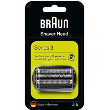 Braun Series 3 21B Cabezal de Recambio Negro para Afeitadora Eléctrica Hombre, Compatible con las Afeitadoras Series 3
