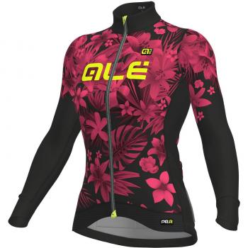 Alé PRR SARTANA Micro Maillot Manga Larga para Mujer, Rosa/Negro, 171/175