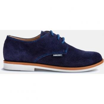Pablosky - Zapatos de cordones de niño en serraje con pala lisa
