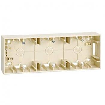 Caja de Superficie 3 Elementos Marfil SIMON 27 PLAY