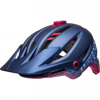 BELL Sixer MIPS Casco, Unisex, Matt Navy/Cherry Fibers, Small/52-56 cm