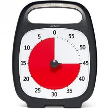 Time Timer PLUS Temporizador visual analógico de 60 minutos; Alerta opcional