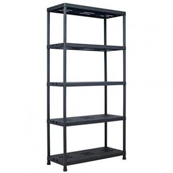 vidaXL Estantería Plástico 260kg 90x40x180cm Negra Almacenamiento Industrial