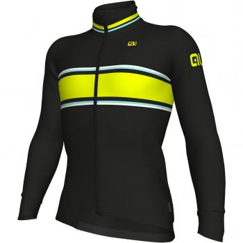 Ale R-EV1 Speed Fondo Chaqueta Racing, Hombre, Negro/Amarillo, L