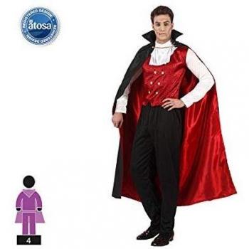 Disfraz de Vampiro Clásico para Hombre Adulto Talla S para Halloween, Carnaval, Fiesta, Teatro y Cumpleaños de Miedo y Terrorífico