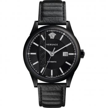 Versace Aiakos Automatic Watch Swiss Made Black Male ONE SIZE