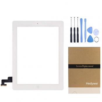 para iPad 2 Pantalla Táctil Digitalizador Panel Frontal Reemplazo de Reparación con botón Home, Herramientas y Adhesivo