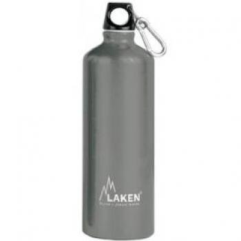 Laken Futura Botella de Agua, Cantimplora de Aluminio Boca Estrecha 0,75L, Gris