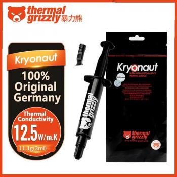 Pasta Térmica Kryonaut Grizzly Extreme 12.5 W/mk para CPU y GPU, Refrigeración PC, Radiador AMD e Intel, Grasa de Silicona Original