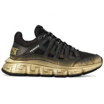 Versace Men's Trigreca Sneakers in Black, Size 43, DSU80941A070422B130