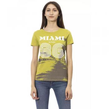 Trussardi Action Chic Green Short Sleeve Round Neck Tee - XXL
